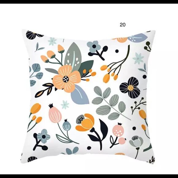 Bright SummeryFloral Pillow Covers, Set of 2 - Picture 3 of 4